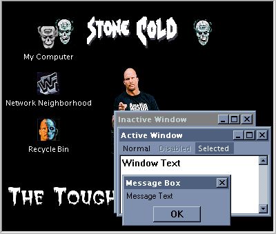 Stone Cold Austin Desktop Theme