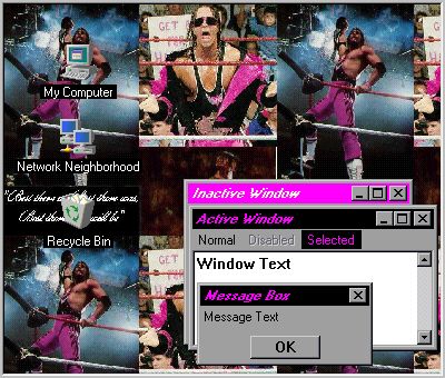 Bret Hart Desktop Theme